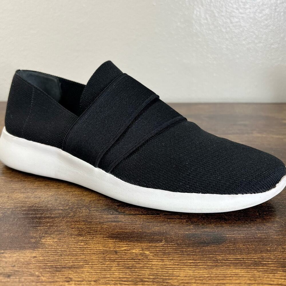 Vince Aston Knit Sneakers 6.5 Women Shoes Black Slip On Casual Lifestyle Comfort